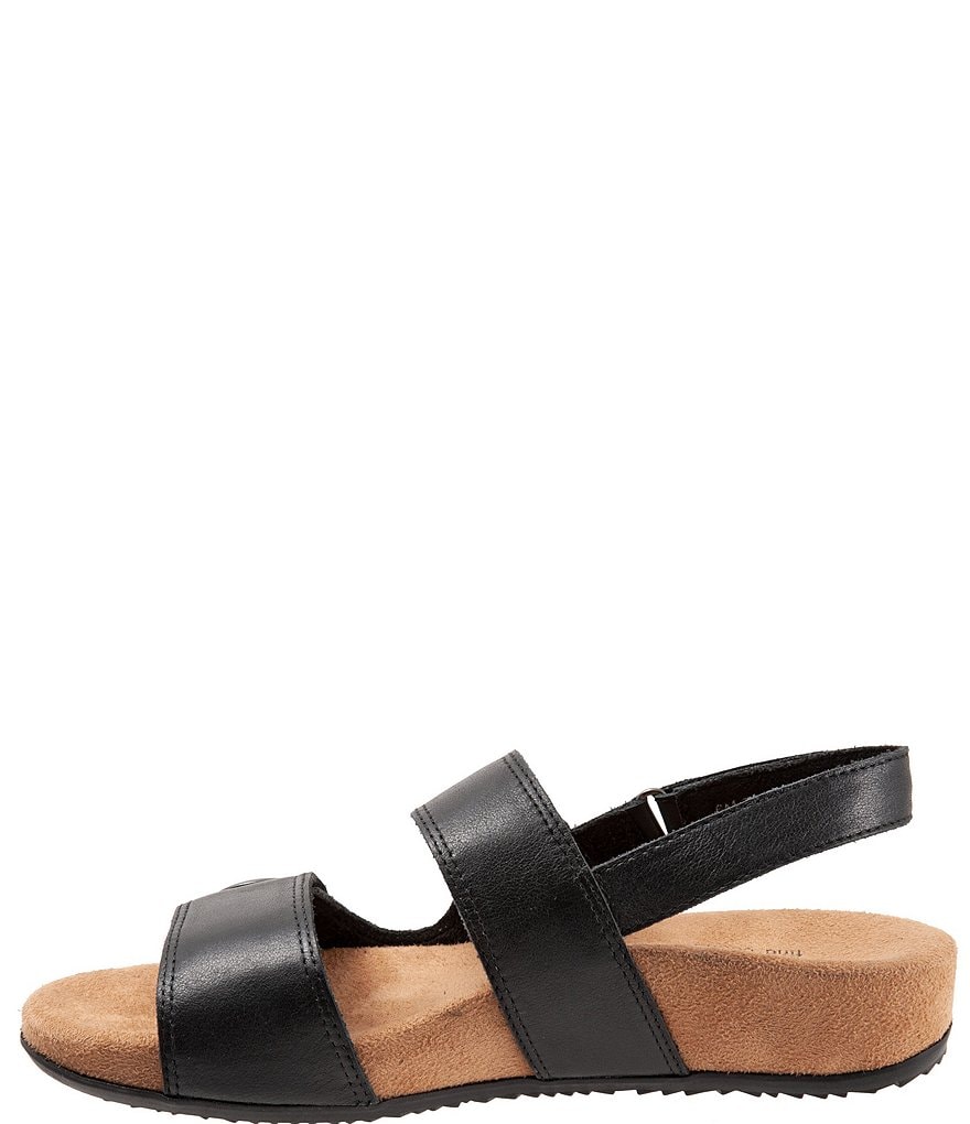Softwalk Beatrice Adjustable Leather Wedge Sandals