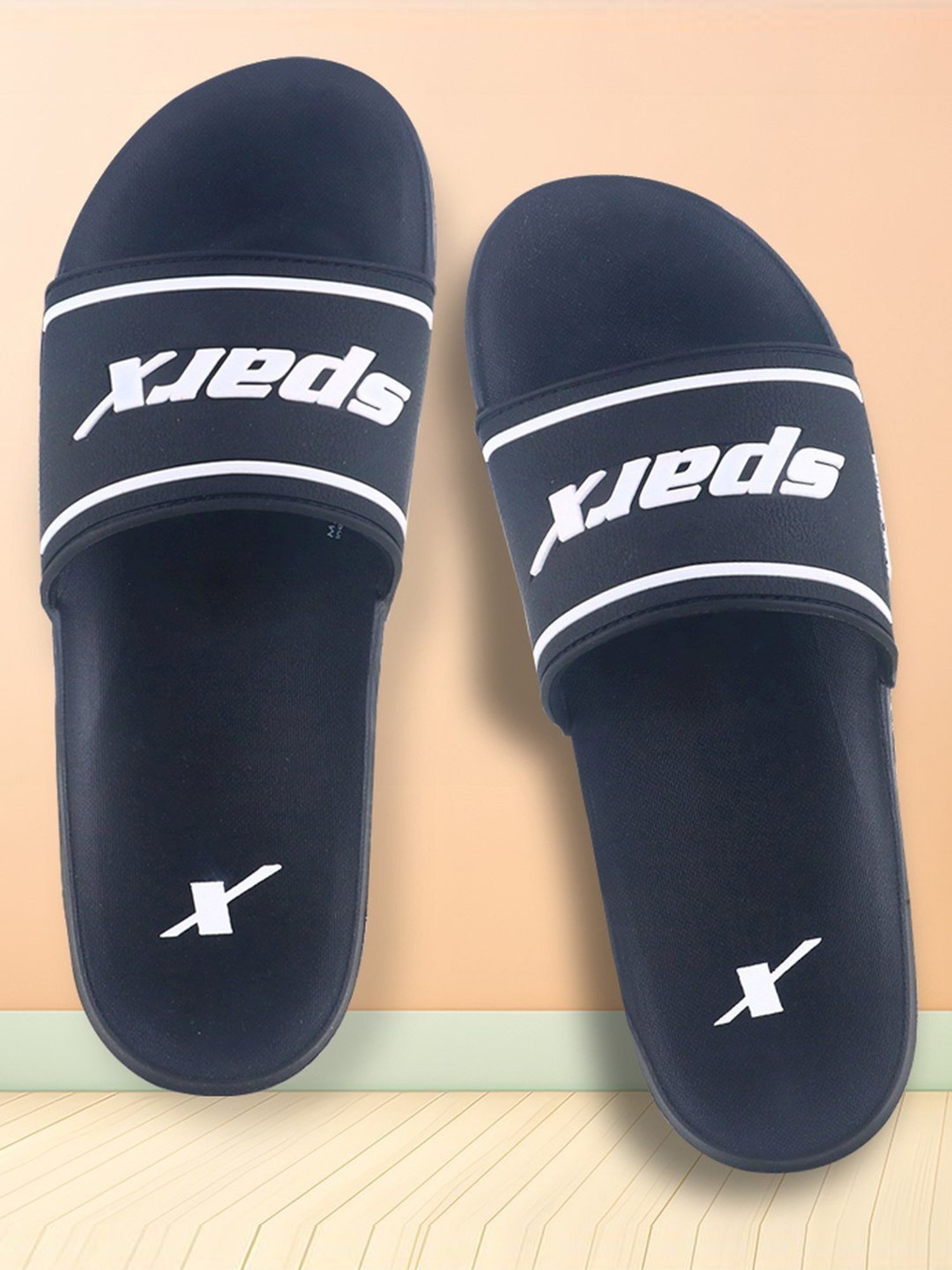 Sparx Men's Black Slides