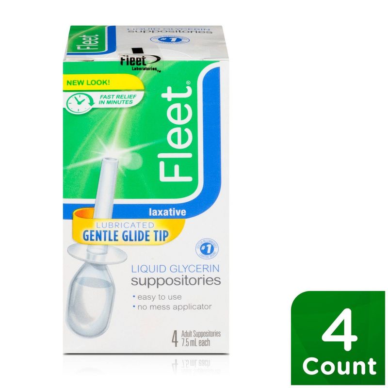 Fleet Liquid Glycerin Suppositories for Adult Constipation - 4ct