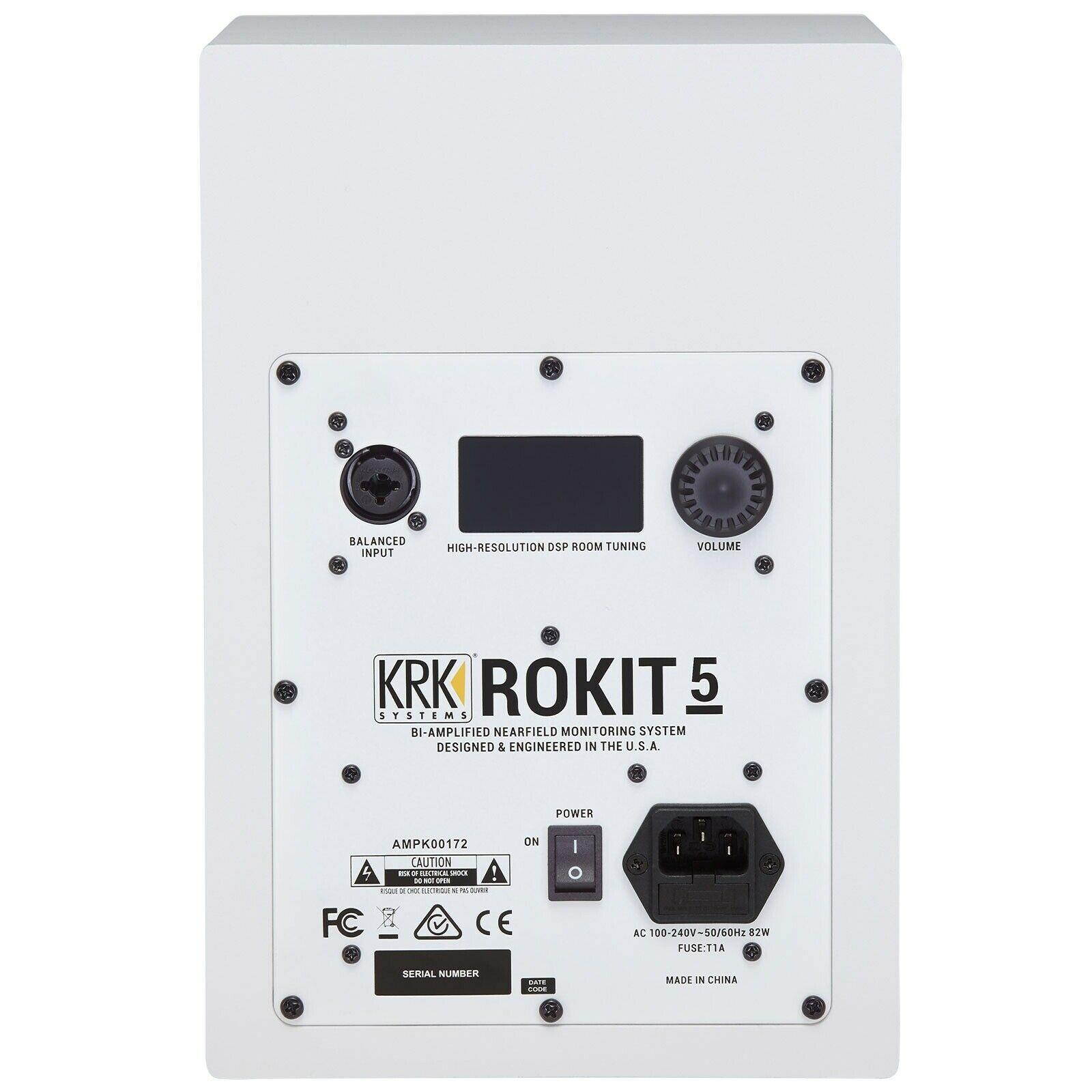 KRK RP5 ROKIT G4 Bi-amp Studio Monitor - Limited White Noise Edition