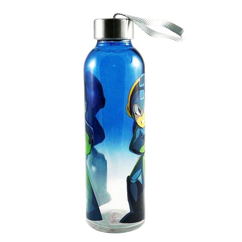 Just Funky Mega Man 20oz Glass Water Bottle