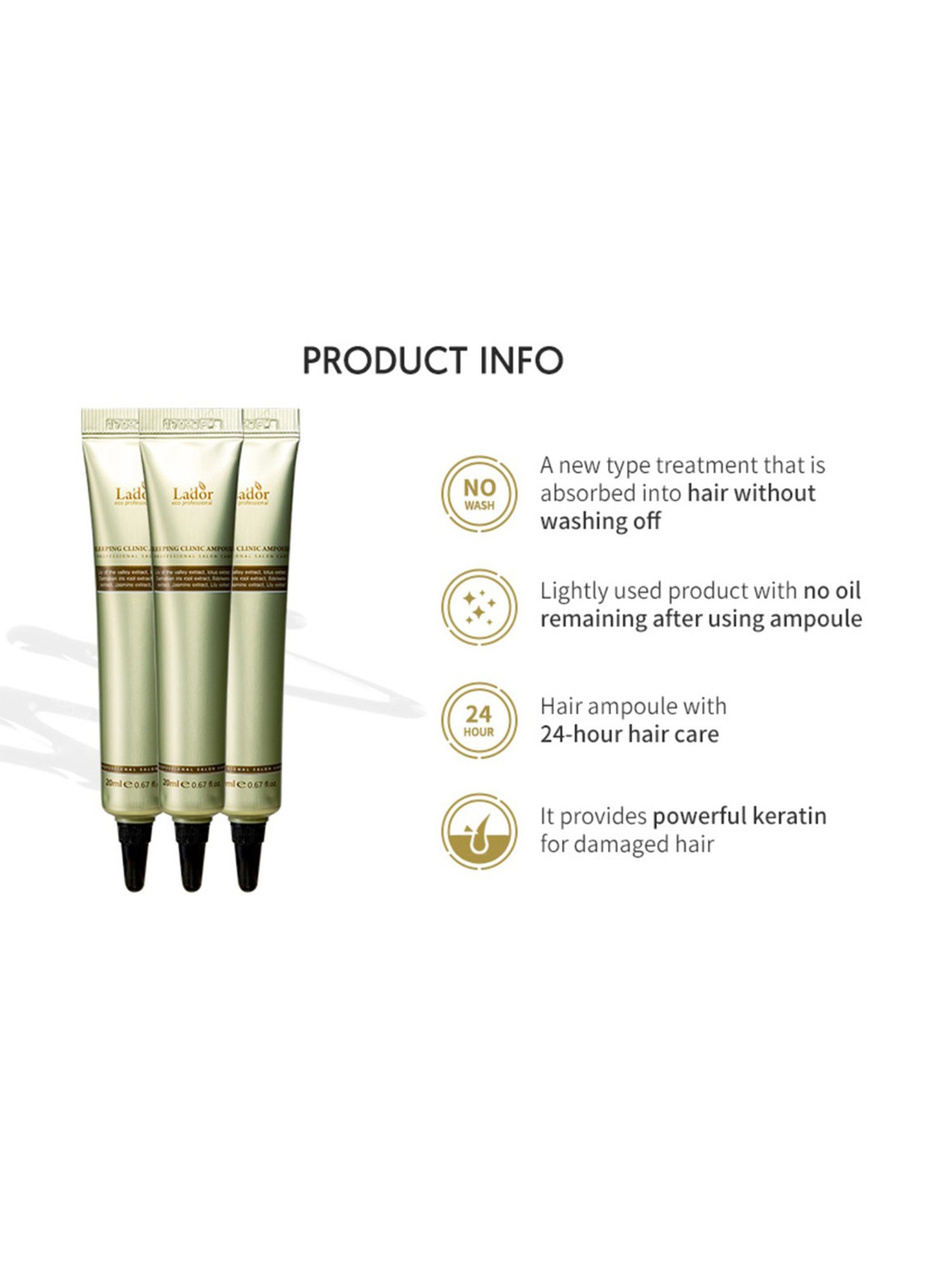 Lador Snail Sleeping Hair Ampoule - 20 ml