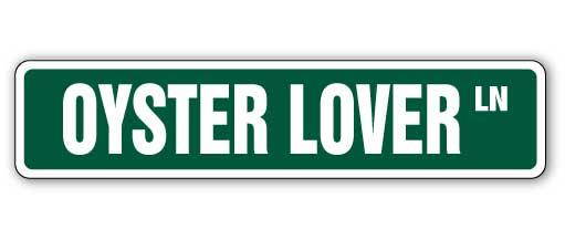 OYSTER LOVER Street Sign Childrens Name Room Decal| Indoor/Outdoor