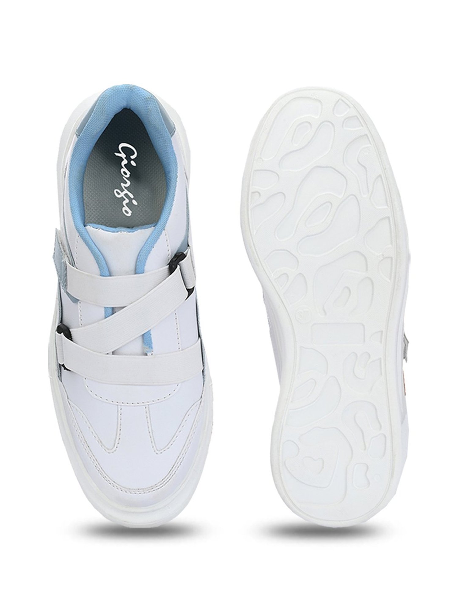 Giorgio Women's White & Blue Sneakers