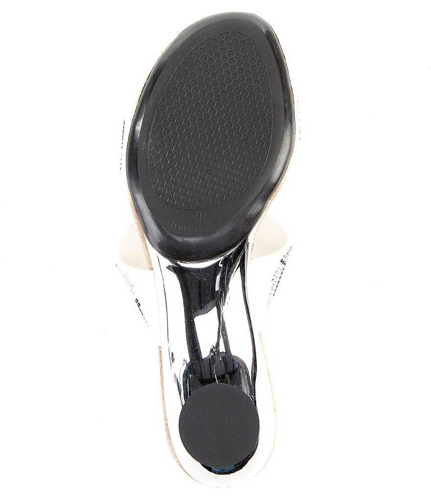 Onex Zenna Stretch Rhinestone Pave Sculptural Heel Dress Slides