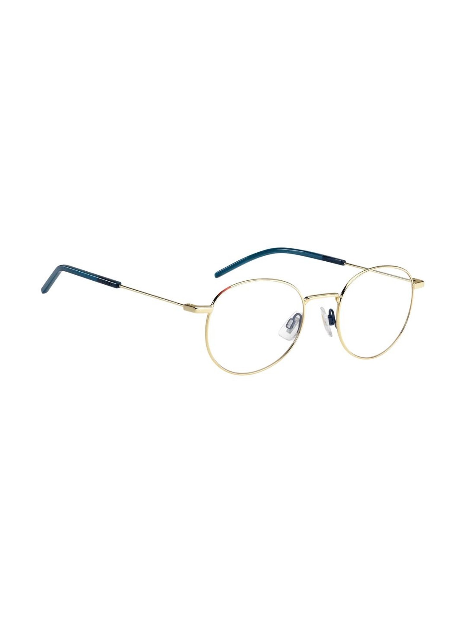 HUGO Gold Oval Eye Frames for Men