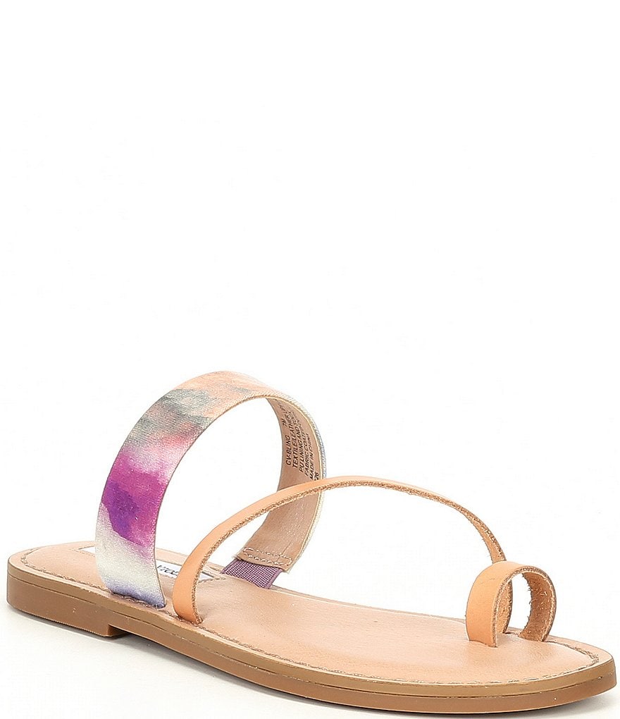 Chelsea & Violet Bling Tie Dye Toe Ring Sandals