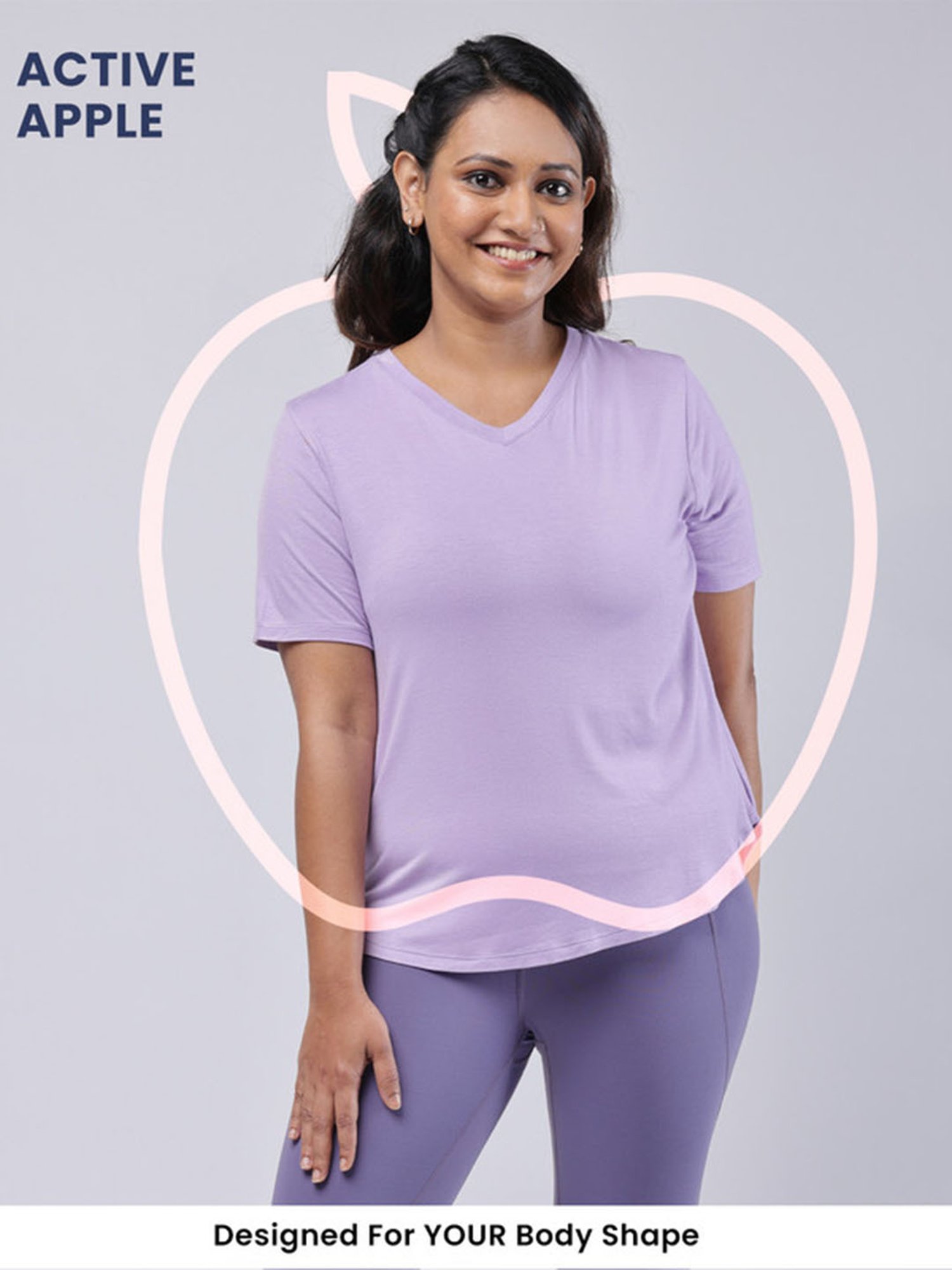 BlissClub Purple Fit-Me-Right Tees - Apple Shaped