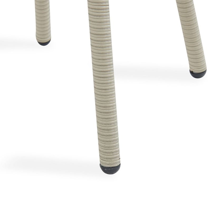 All-Weather Wicker Haven Outdoor Accent Table with Storage Beige - Alaterre Furniture