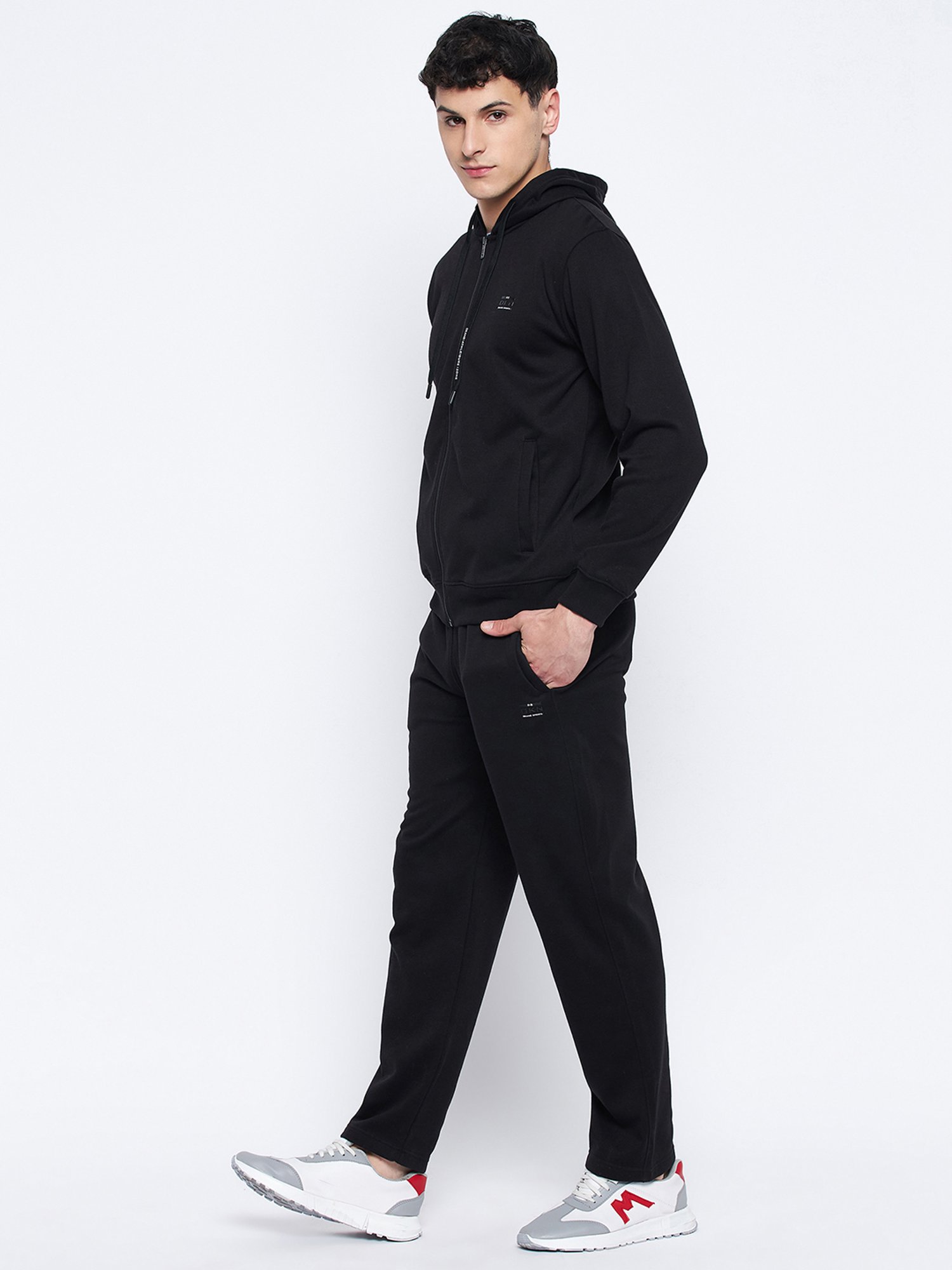 Okane Black Regular Fit Tracksuits