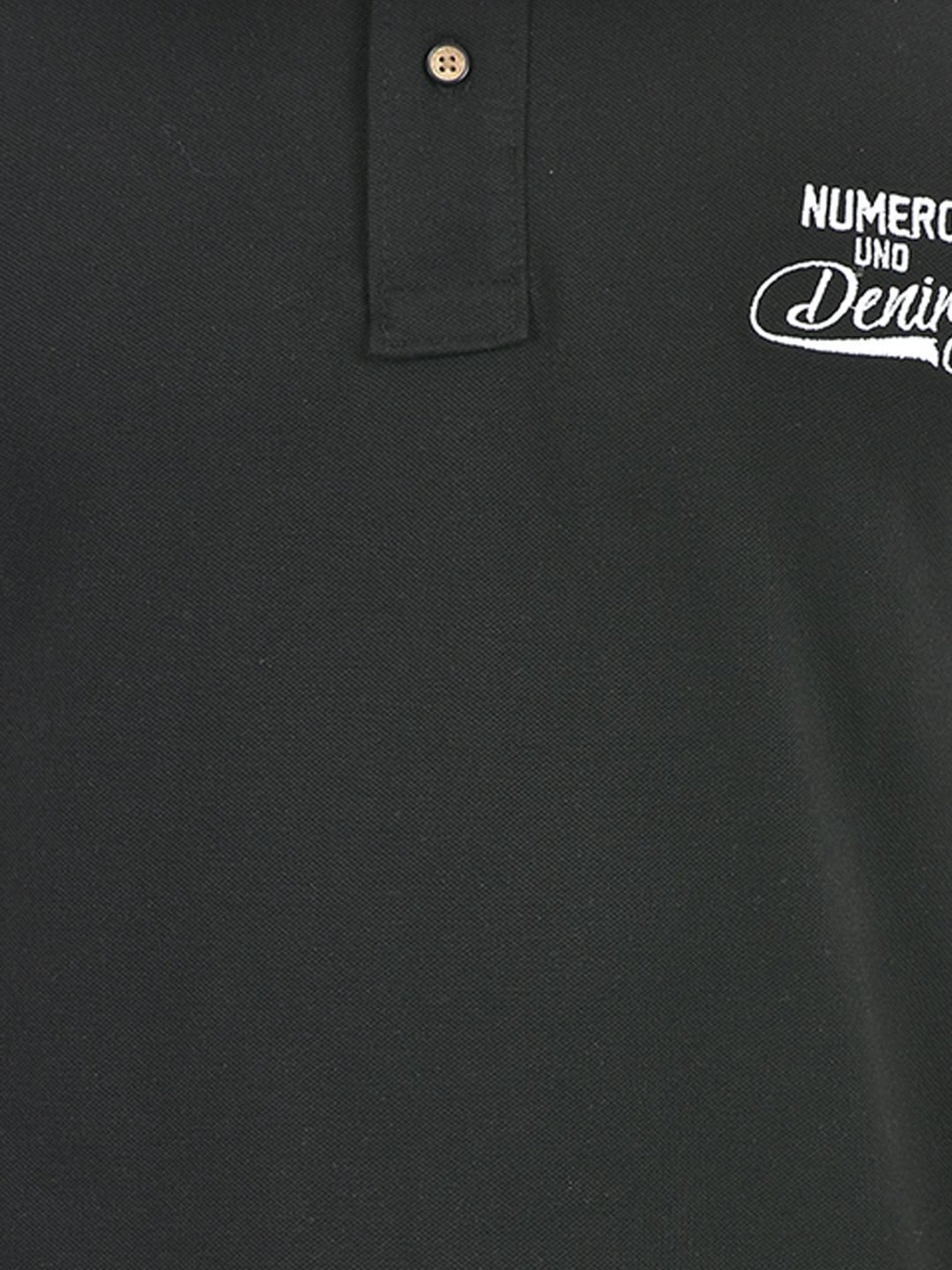 Numero Uno Black Cotton Slim Fit Polo T-Shirt