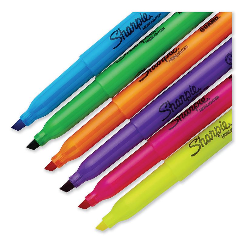 Sharpie Pocket Style Highlighters, Chisel Tip, Assorted Colors, 24/Pack 1761791
