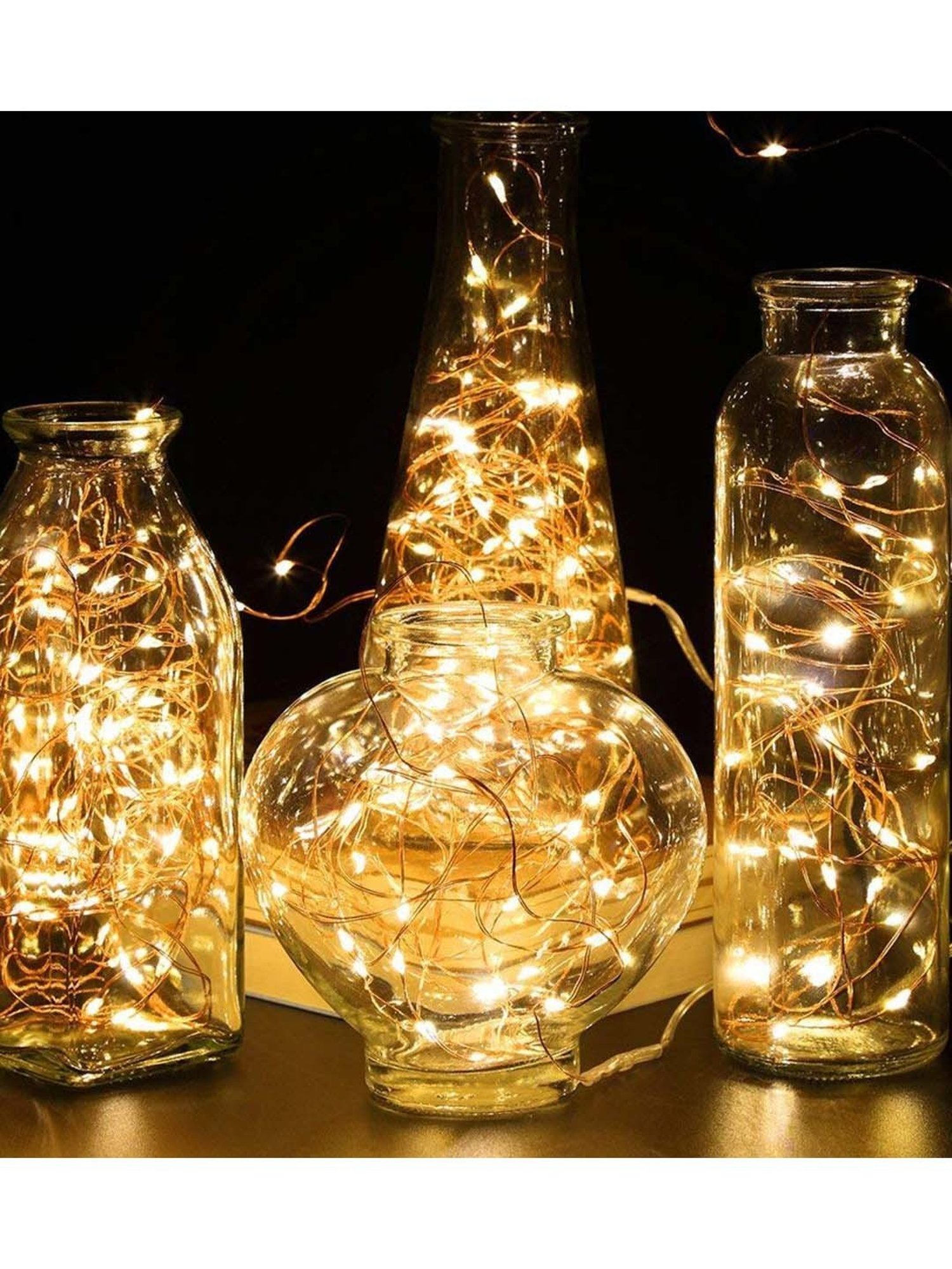 Homesake Yellow Copper 50-Led Fairy String Lights - Set of 2