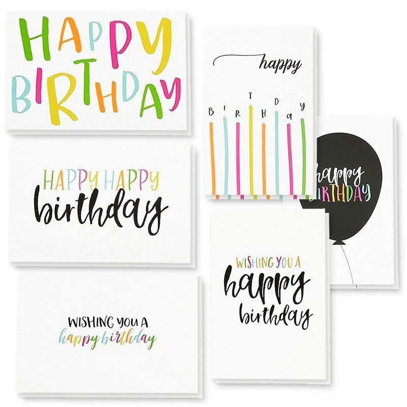 Sustainable Greetings 13-Pack Vintage Greeting Card Organizer Book with 12 Birthday Cards and Envelopes (6 x 4 in)