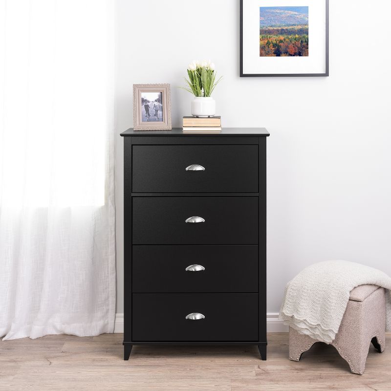 Yaletown 4 Drawer Chest Black - Prepac
