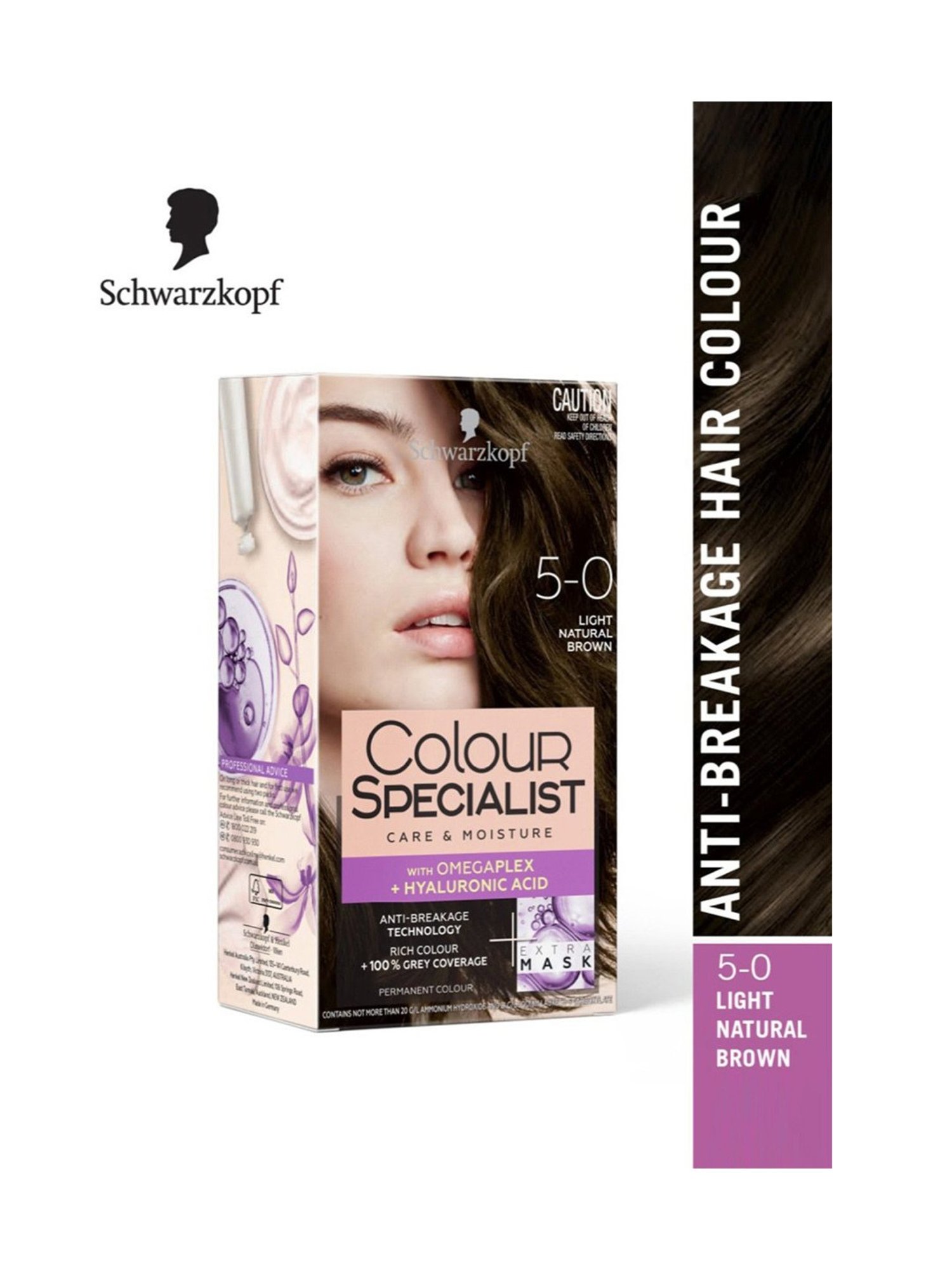 Schwarzkopf Colour Specialist Permanent Hair Colour 5-0 Light Natural Brown - 165 ml