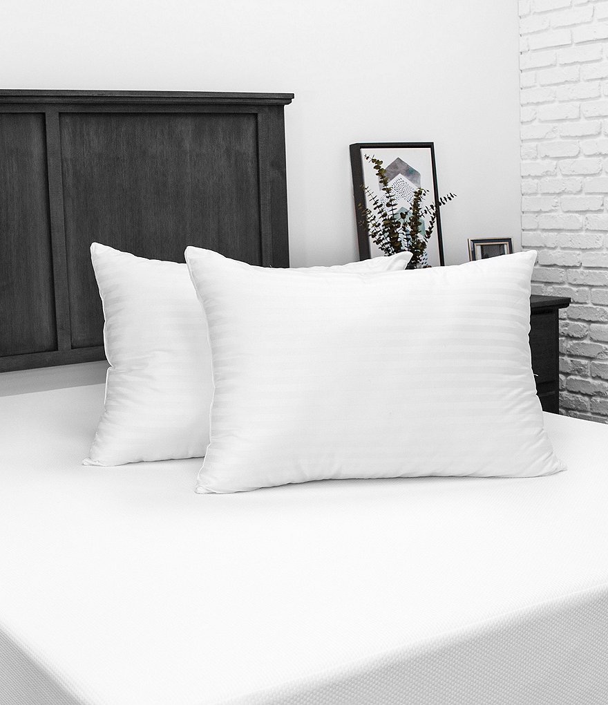 Sensorpedic Down Alternative Jumbo Bed Pillow with 300 Thread Count Cotton Cover, 2pk