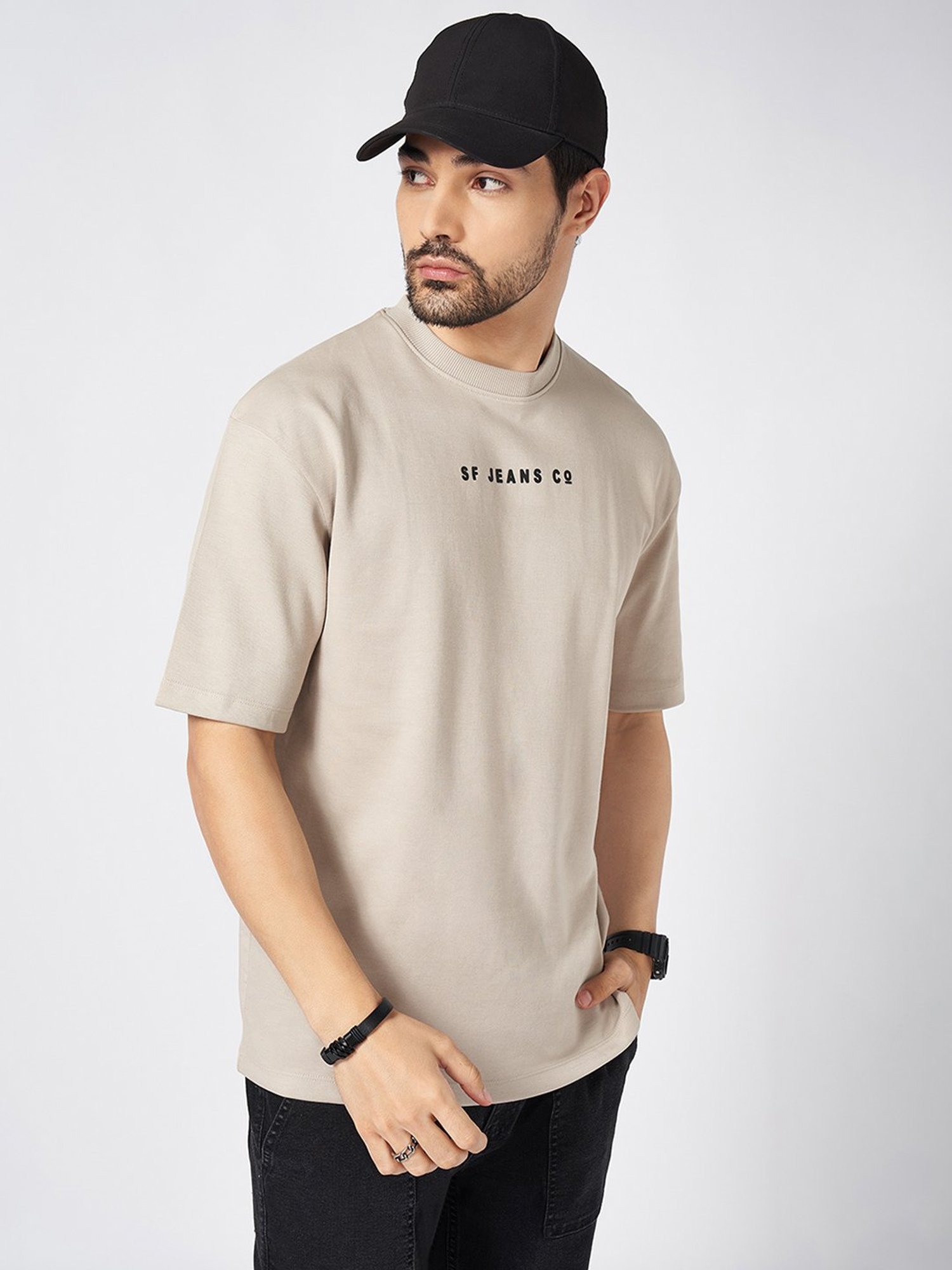 SF Jeans by Pantaloons Atmosphere Cotton Blend Loose Fit T-Shirt