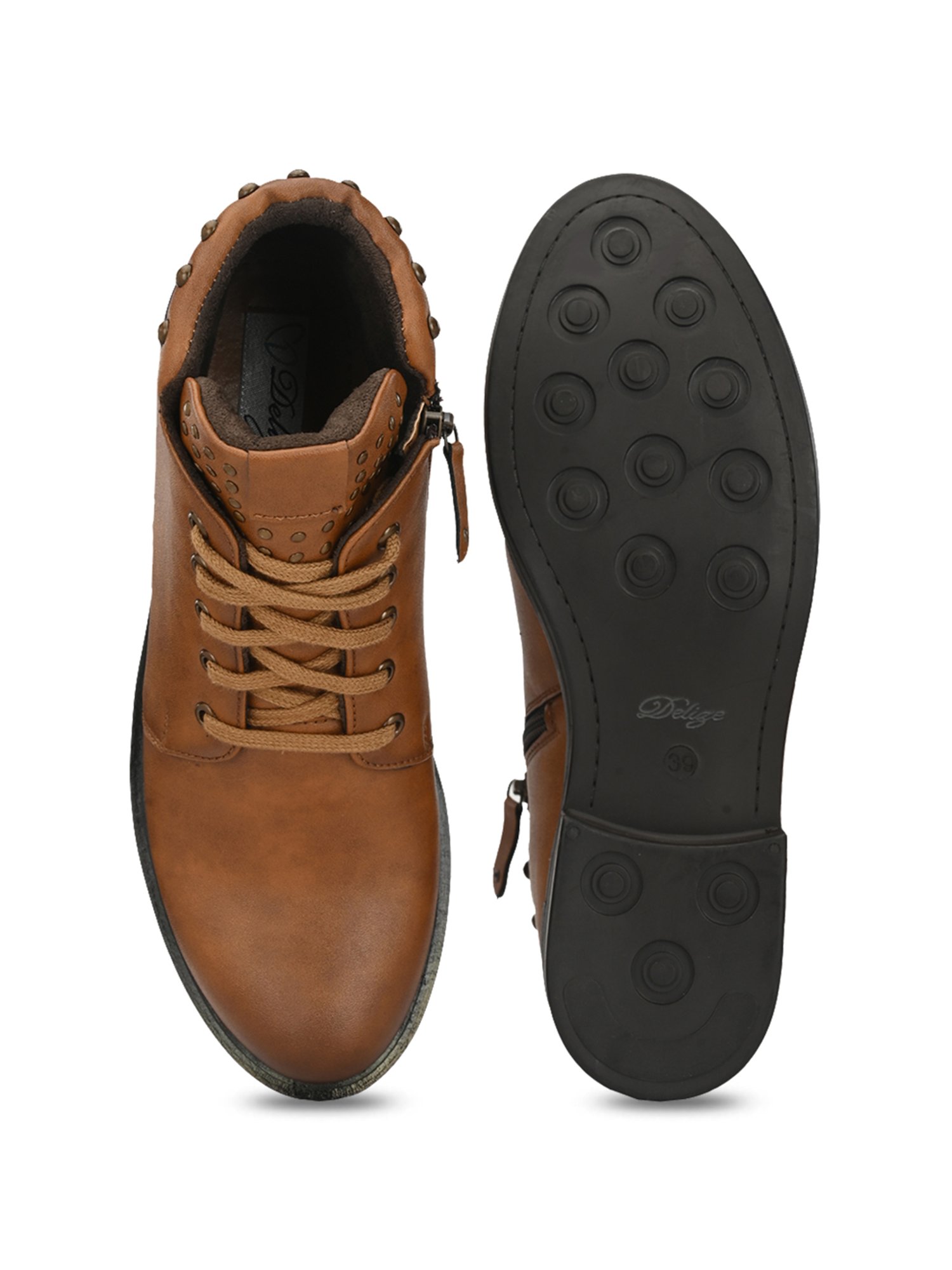 Delize Tan Derby Boots