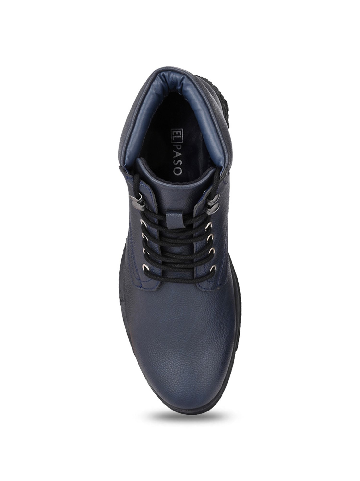 El Paso Men's Blue Derby Boots