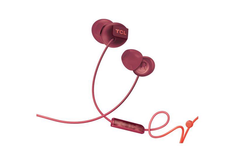 TCL Sunset Orange In-ear Headphones with Mic - SOCL300OR - Stereo - Wired - 28 Ohm - 10 Hz - 23 kHz - Earbud - Binaural - In-ear