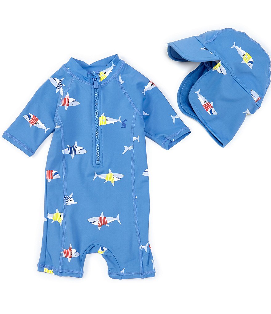 Tea Collection Baby Boys 3-24 Months Long-Sleeve Pineapple Print Rashguard Swimsuit