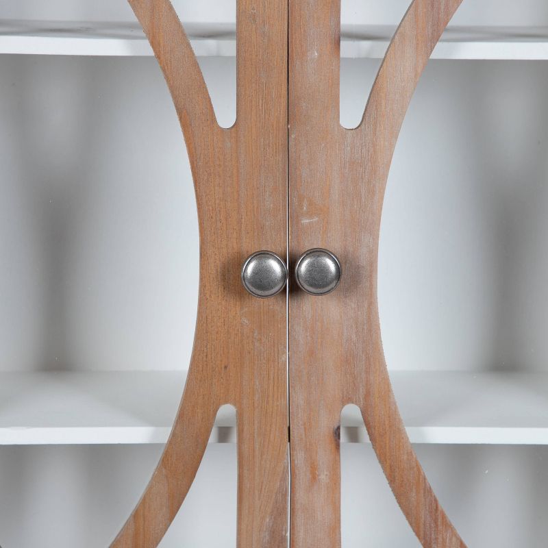 38" Soloman Wooden Shelf with Metal Brackets Brown - Kate & Laurel All Things Decor