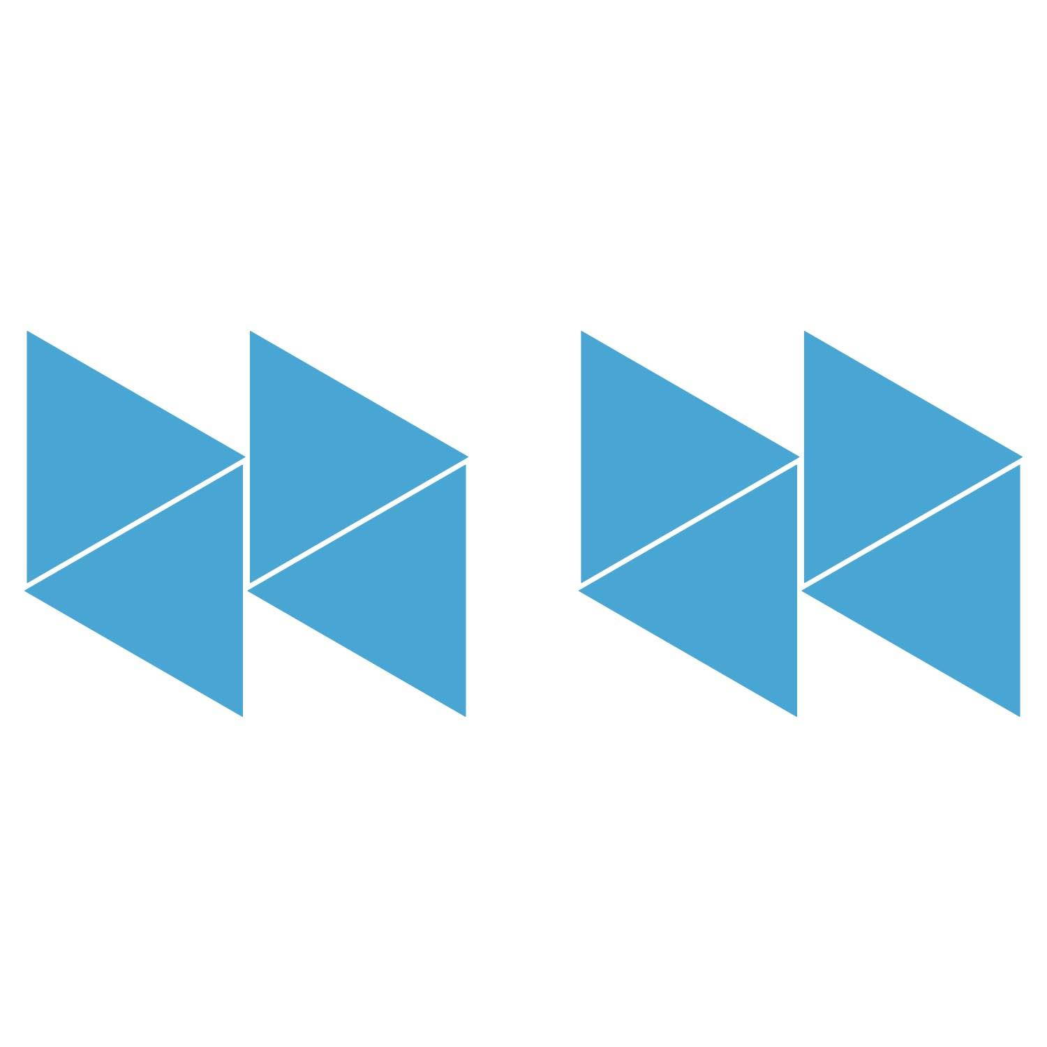 LiteMark 3.5 Inch White Triangle Decals - Pack of 30