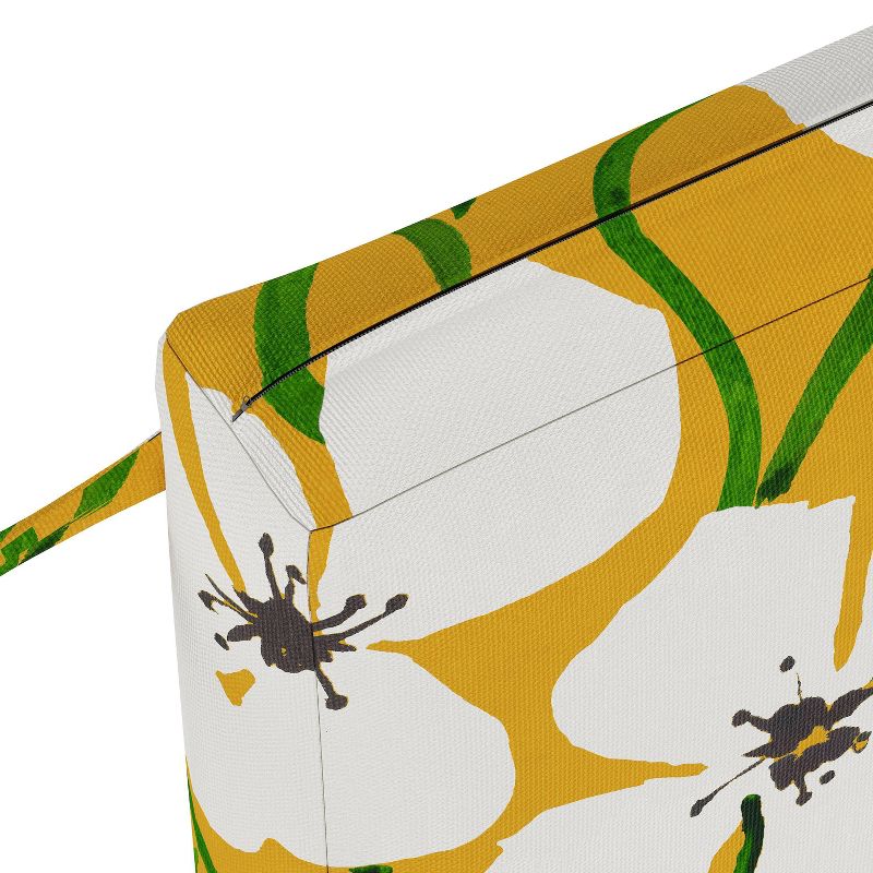 18" x 18" Outdoor Seat Cushion Anemone Field Goldenrod - Skyline Furniture