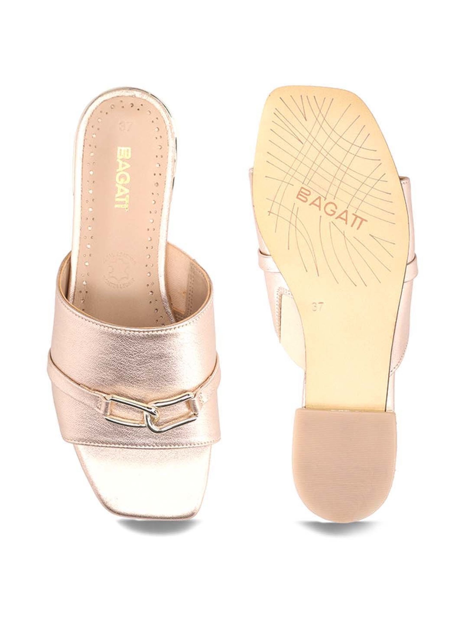 BAGATT Women's Glaze Rose Gold Casual Sandals