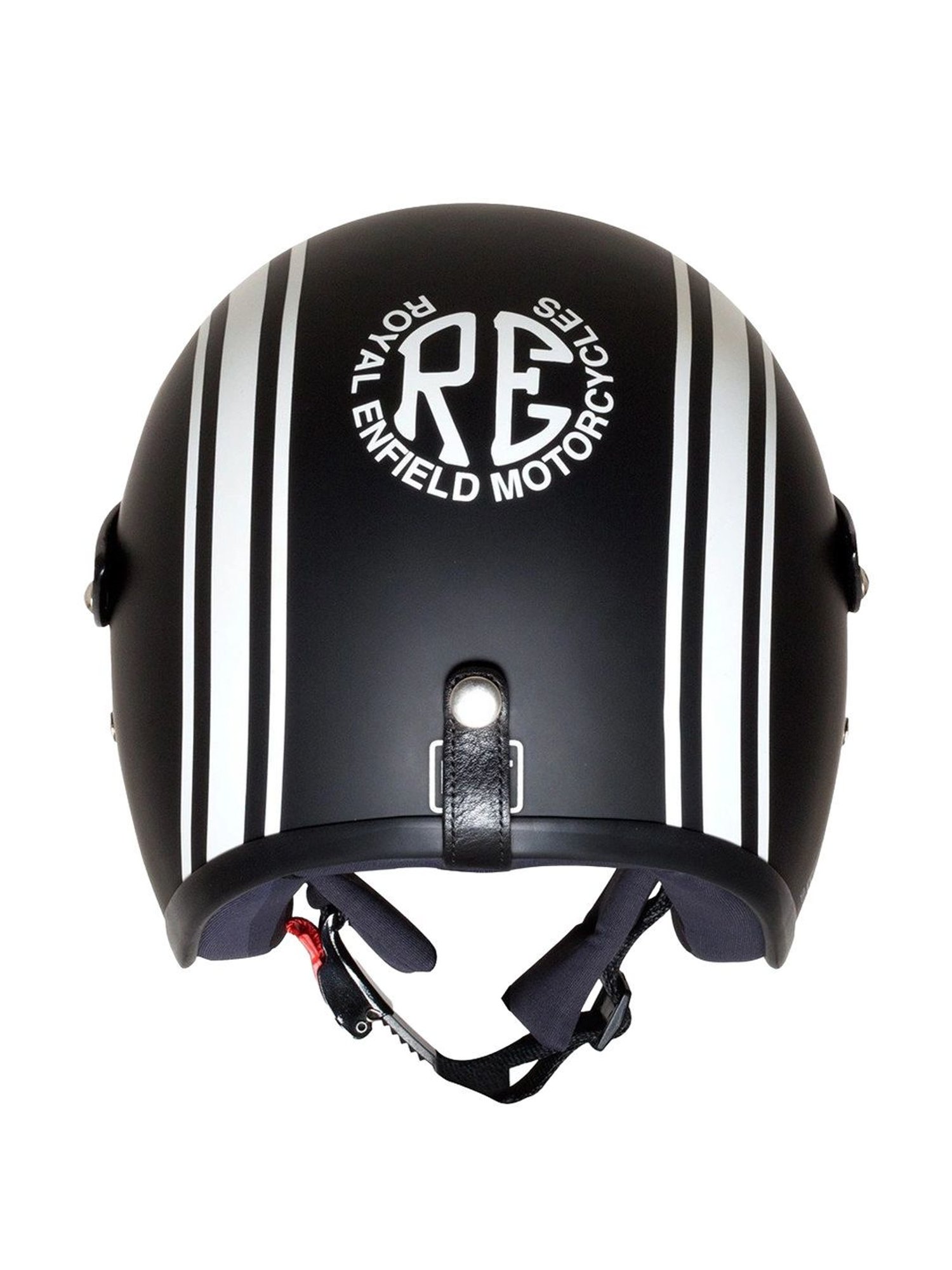 Royal Enfield Matt Black Striped Medium Helmet
