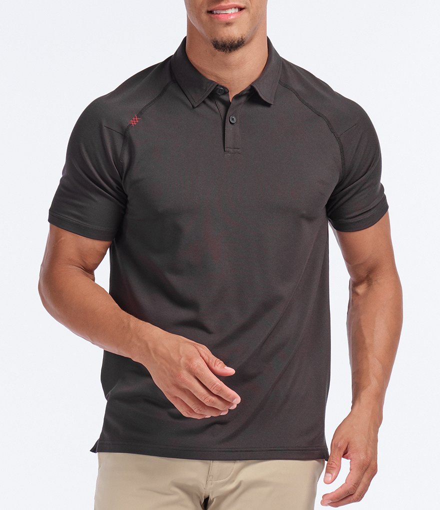 RHONE Delta Pique Short-Sleeve UV Protection Polo Shirt