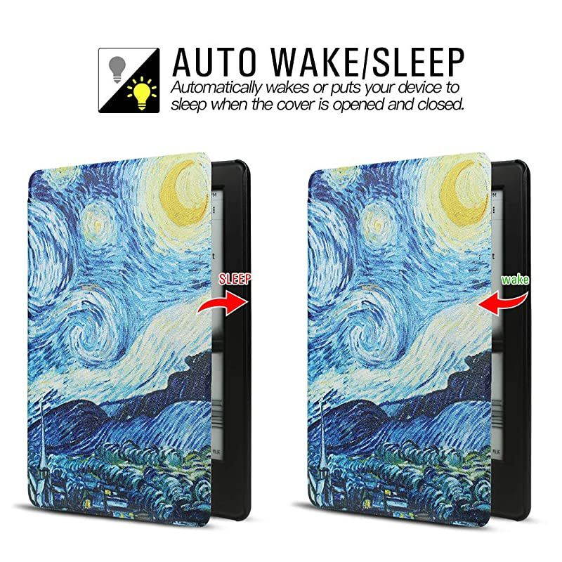 Smart Case for Kindle Paperwhite(2018 Released, 10th Generation) - Slim and Light Weight Shell Cover with Auto Wake/Sleep for Kindle Paperwhite 2018-Star Sky