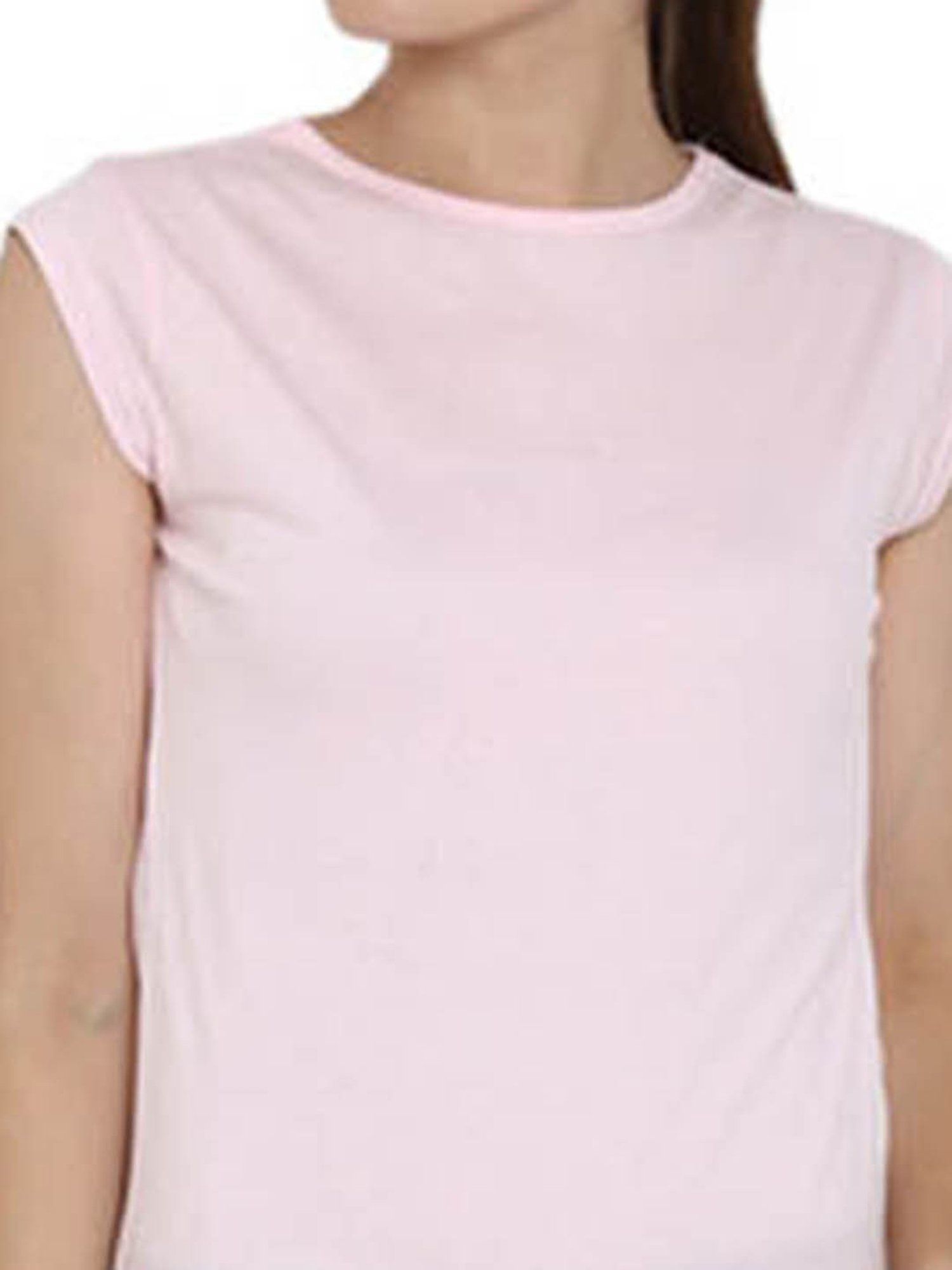 Appulse Light Pink & Dark Pink Cotton T-Shirt - Pack of 2