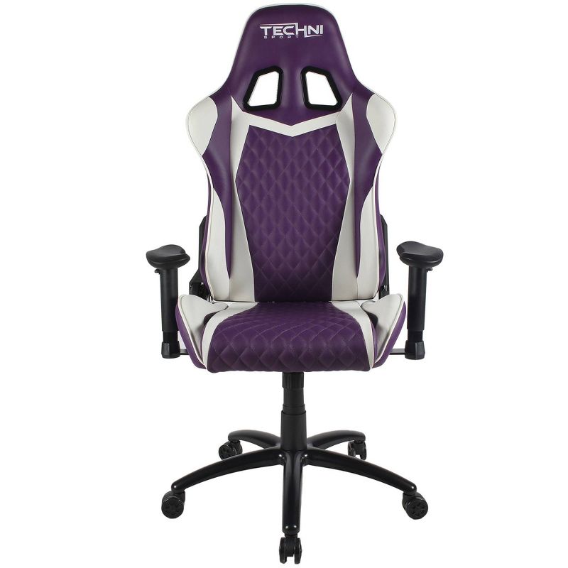 Ergonomic High Back Racer Style Video Gaming Chair Purple - Techni Sport