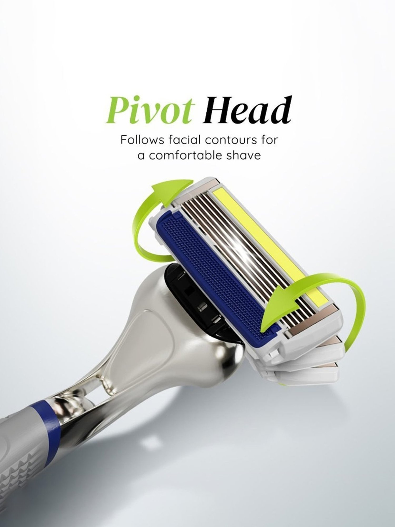 LetsShave Pro 6 Plus Face and Body Razor (Silver)