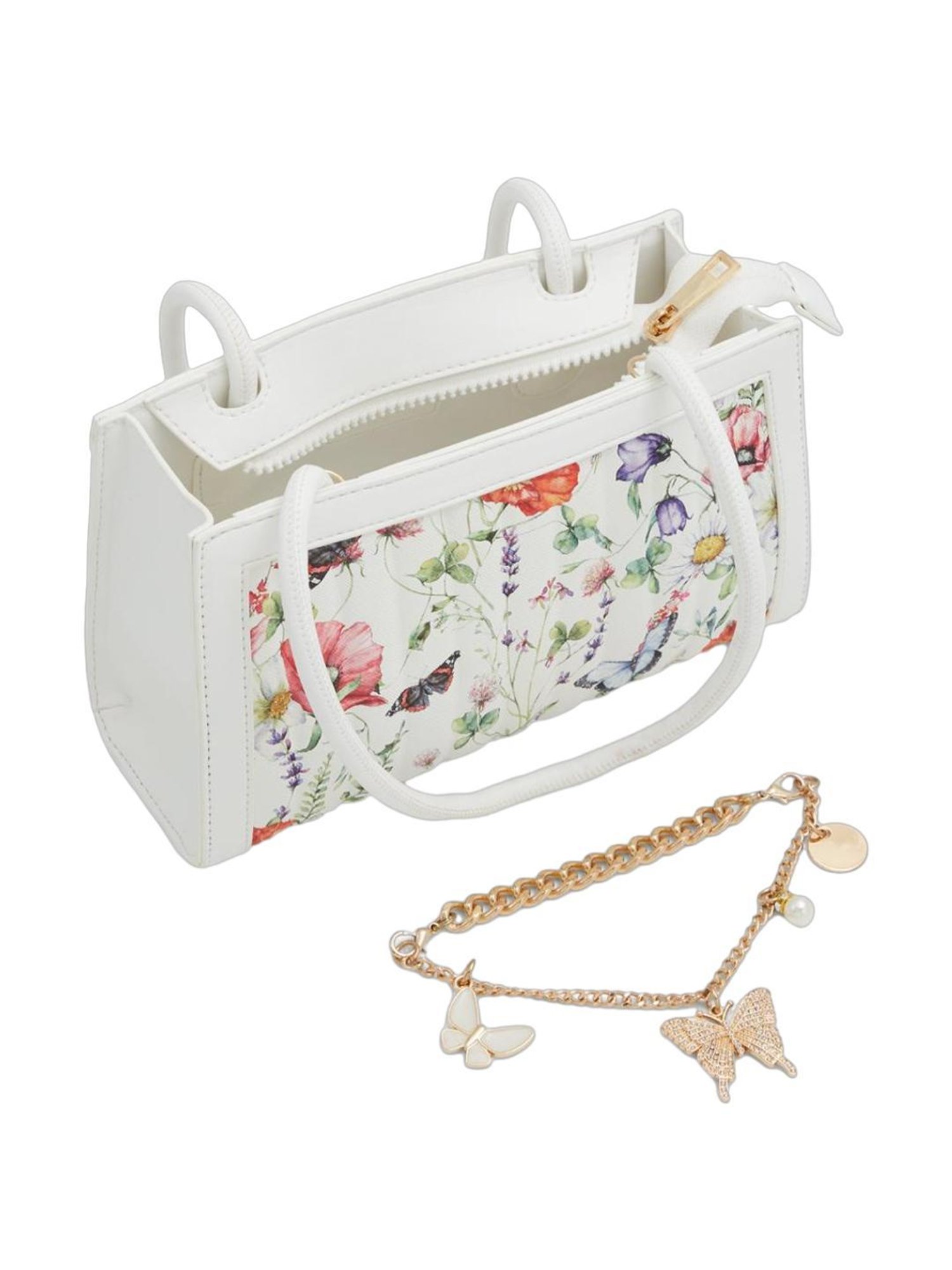 Call It Spring White Printed Shoulder Handbag