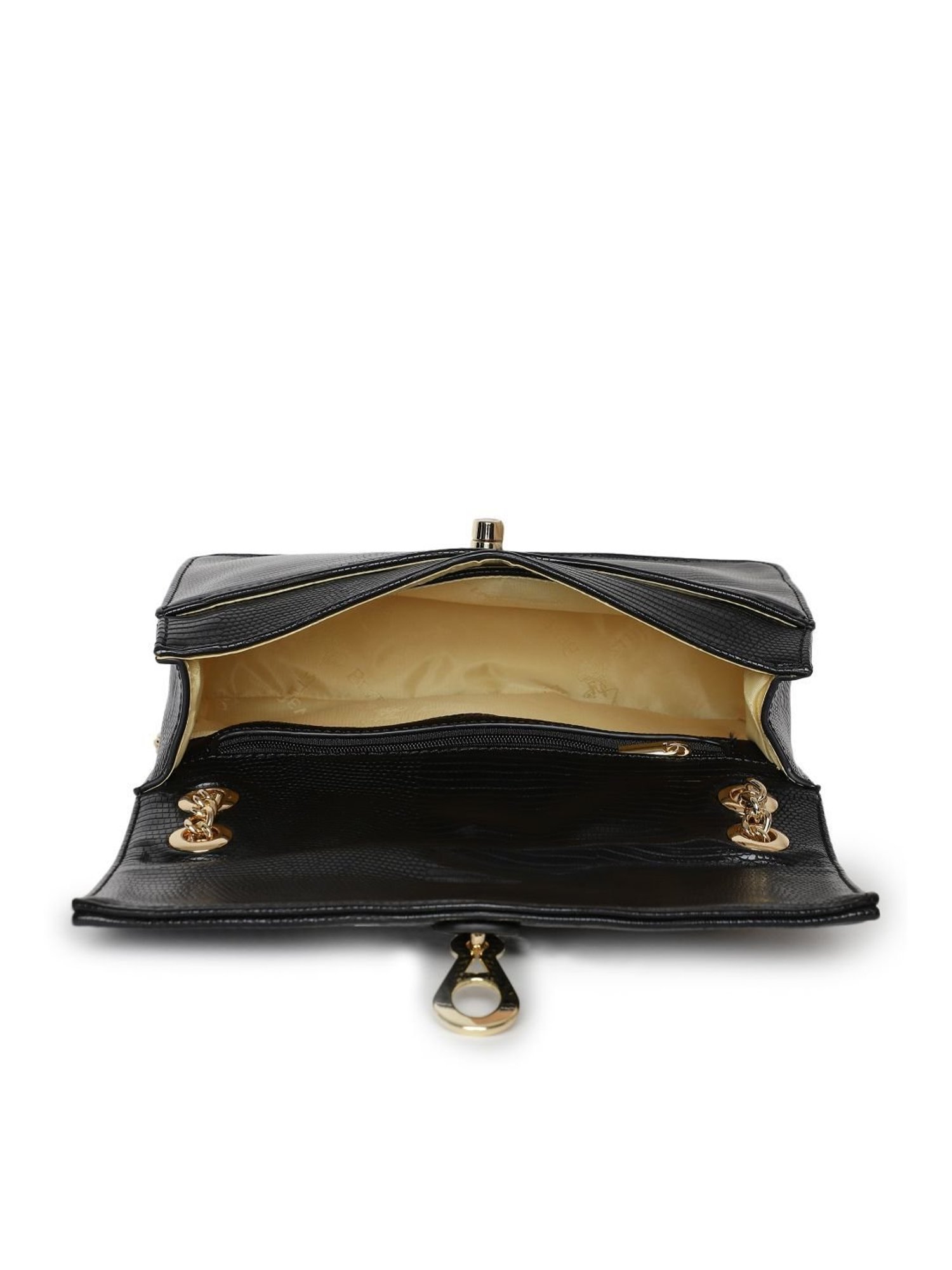 Beverly Hills Polo Club Black Animal Effect Medium Shoulder Bag