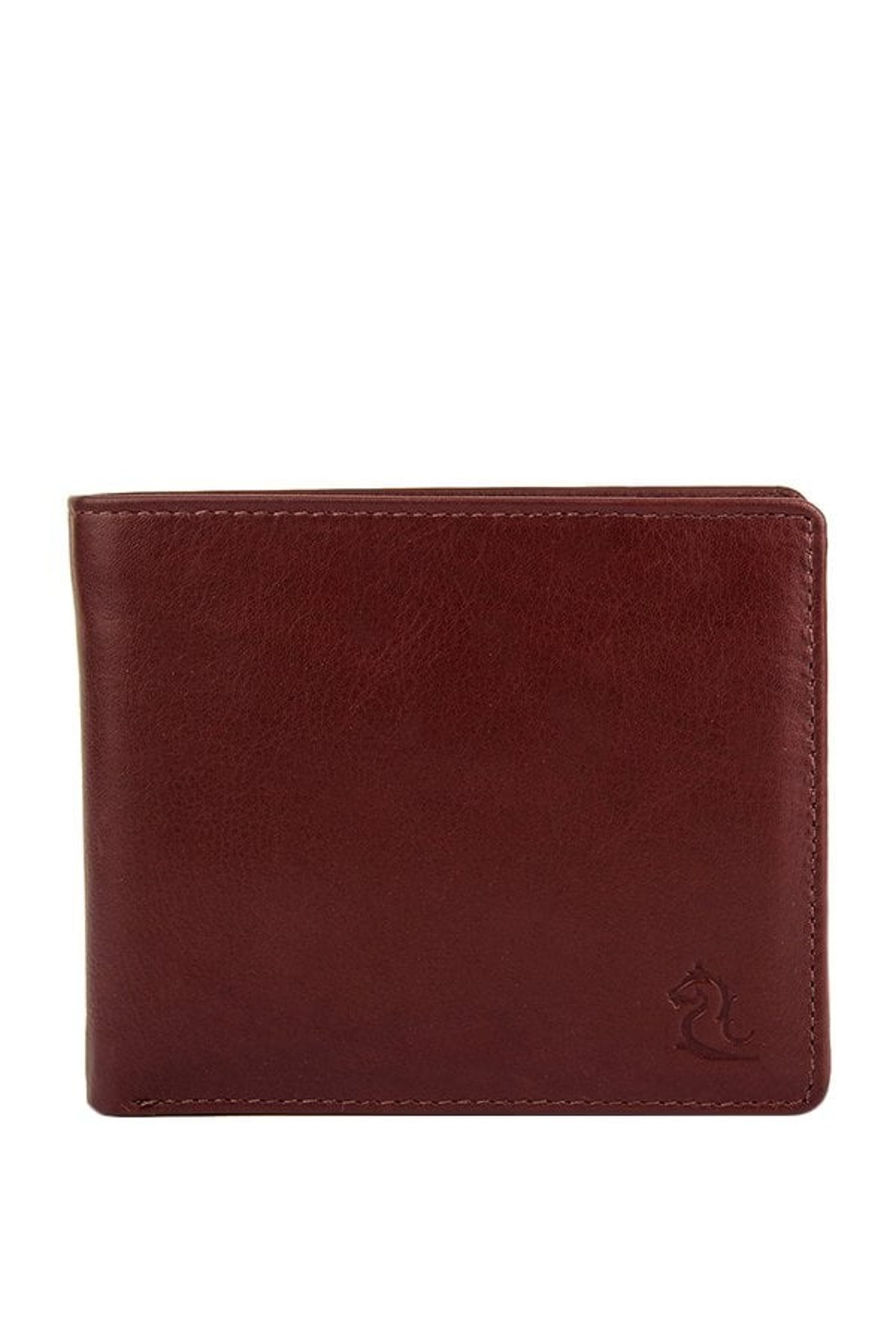Kara Dark Brown Solid Leather Bi-Fold Wallet