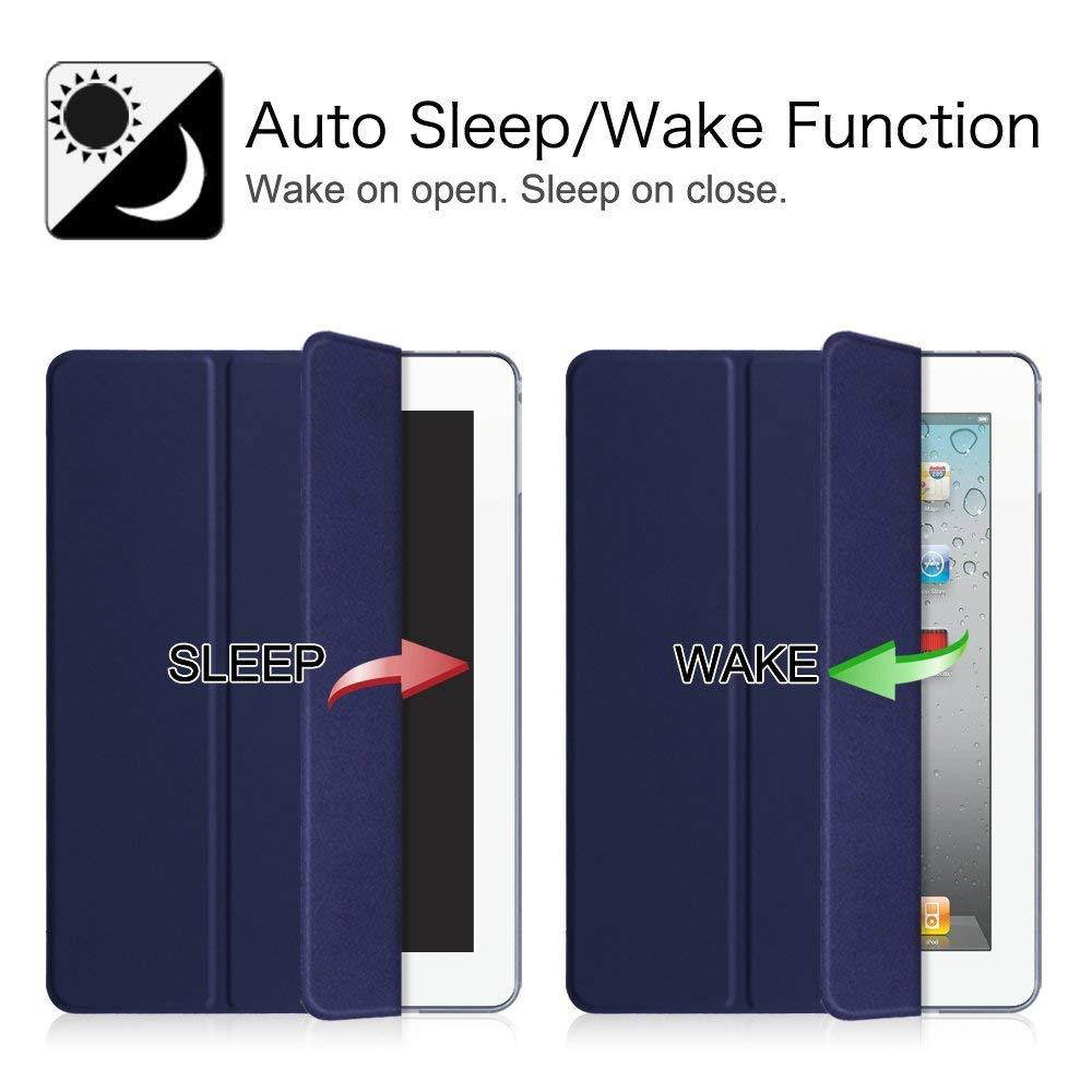 Fintie iPad 2/3 / 4 Case - Lightweight Smart Slim Shell Translucent Frosted Back Cover Supports Auto Wake/Sleep for iPad 4th Generation with Retina Display, iPad 3 & iPad 2, Navy