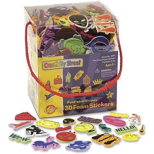 Creativity Street Fun Foam Shapes 3D Foam Stickers - 1 Each - Assorted - Foam  CKC9097