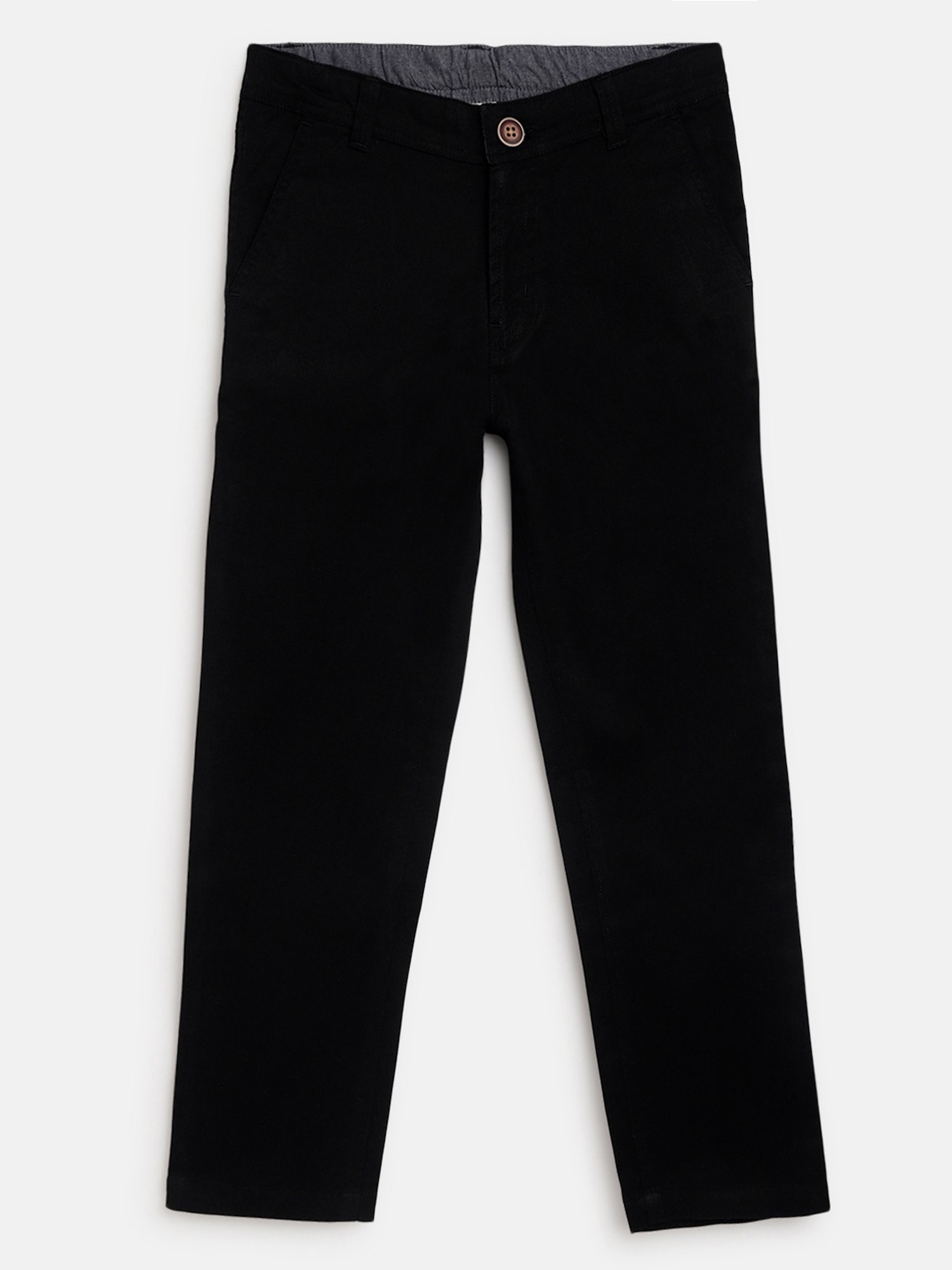 Campana Boys Black Solid Chinos