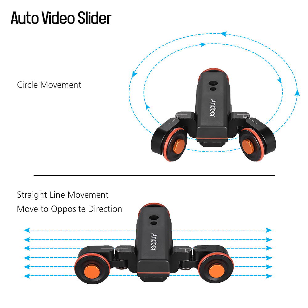 Andoer L4 PRO Motorized Camera Video Dolly with Scale Indication Electric Track Slider Wireless Remote Control 3 Speed Adjustable Mini Slider Skater for DSLR Camera Smartphone + Mini Flexible Ballhead