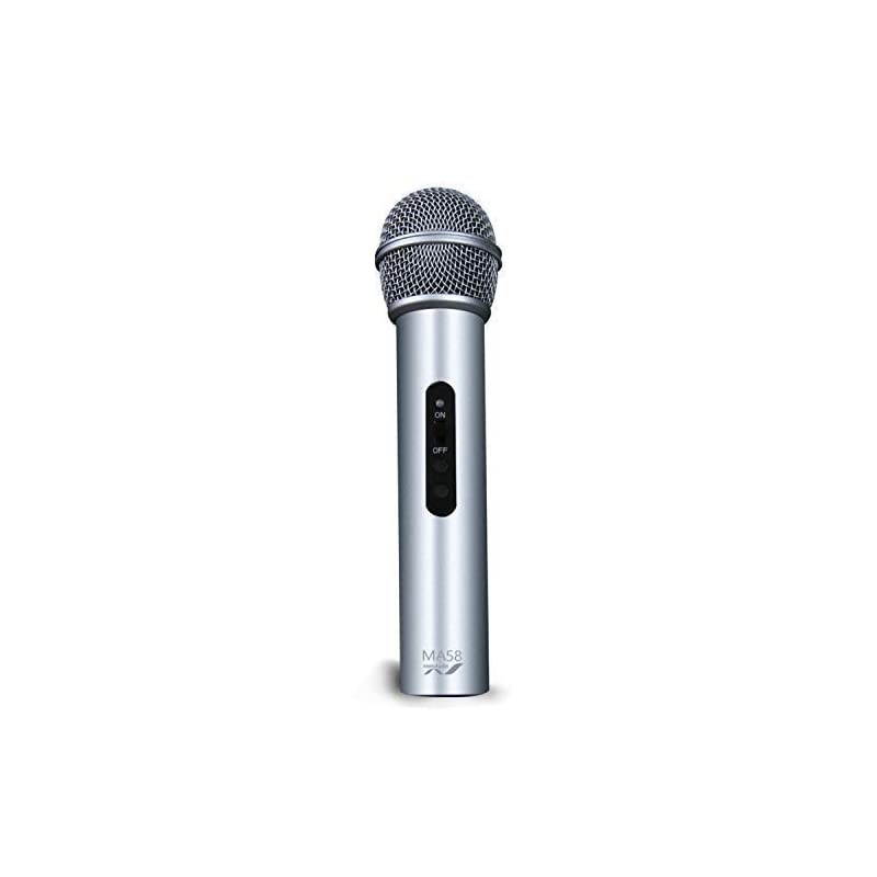 MA58 Handheld Cardioid Dynamic Vocal Microphone with ON/OFF Switch Cable Included (Silver)