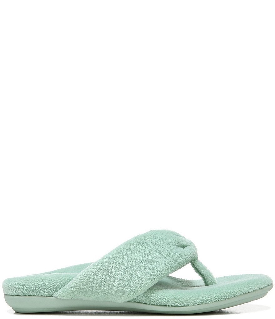 Vionic Lydia Washable Plush Terry Cloth Thong Slippers