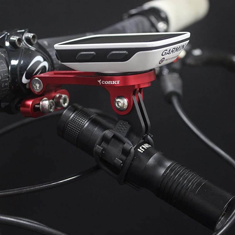 Bike Out-Front Mount for Garmin Cycling Computer Edge 130 520 530 830 1030 & Sports Action Camera and Bike Lights