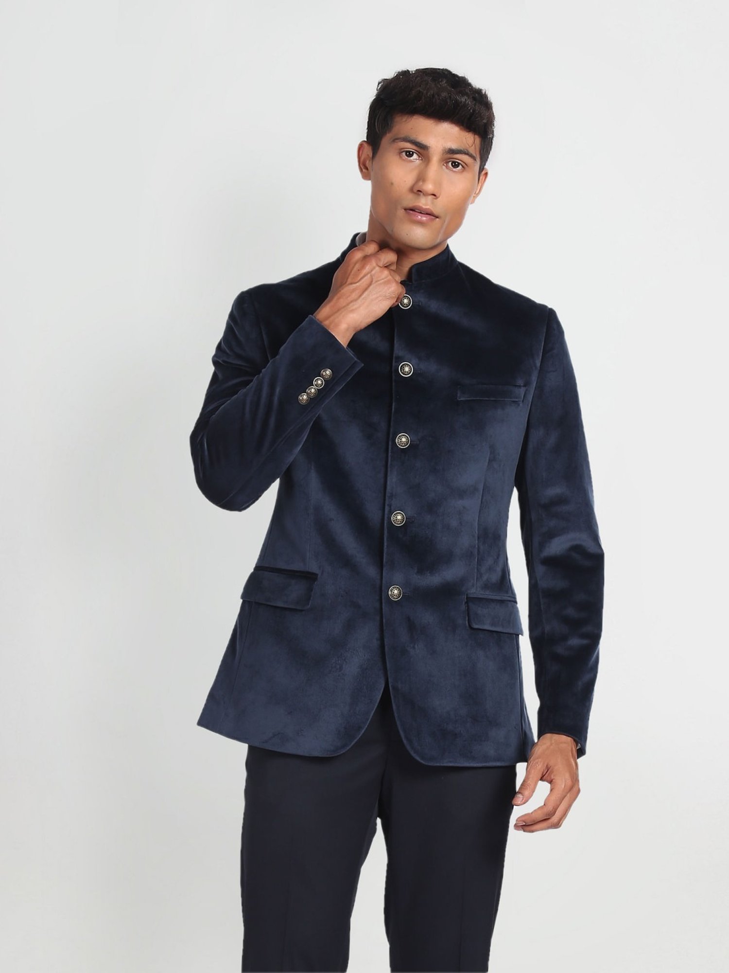 Raymond Brown  Slim Fit Printed Three Piece Suit