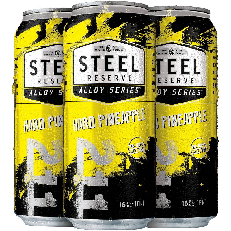 Steel Reserve Alloy Series Hard Pineapple Flavored Malt Beverage - 4pk/16 fl oz Cans