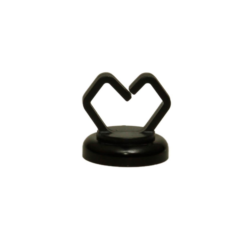 Strong Polymer 1/2" Magnetic Cable Holder,10 lbs Pull Strength, 10 Pieces/Bag - Black