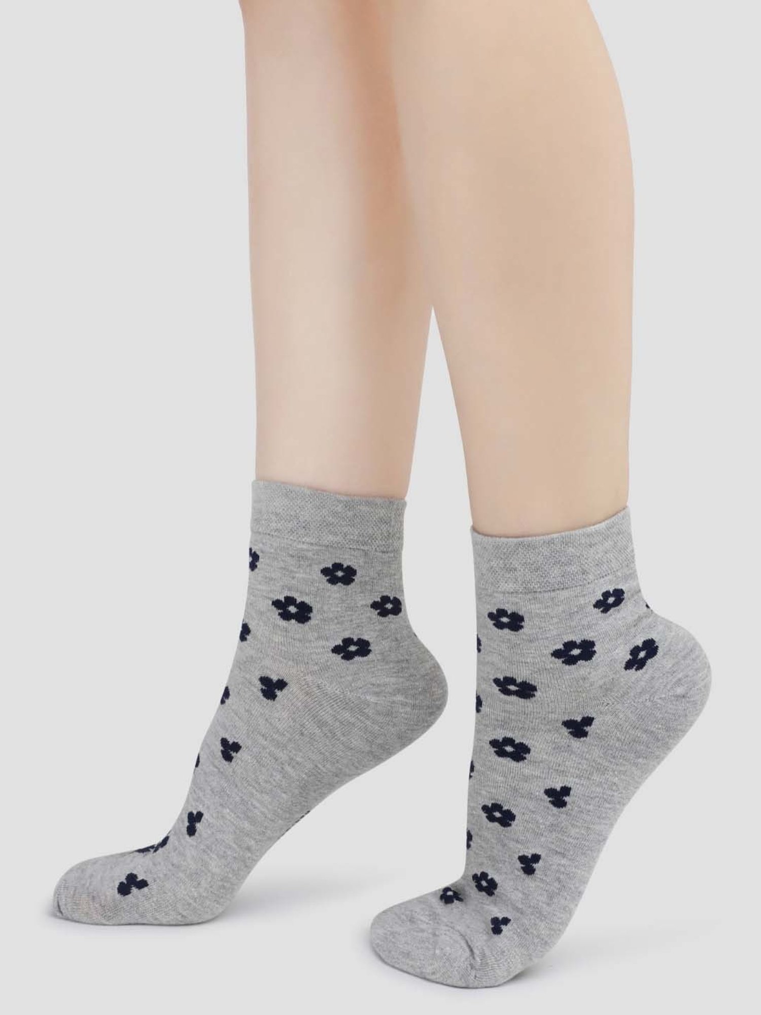 NEXT2SKIN Assorted Color Cotton Ankle Socks - Pack Of 6